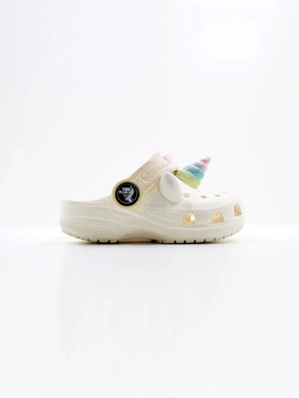 Crocs I Am Rainbow Unicorn White Rubber Clogs - Toddler 5